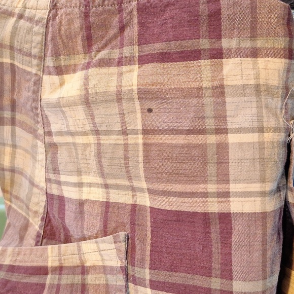 L.L. Bean Maroon and Beige Plaid Button Down Shirt - Picture 6 of 6